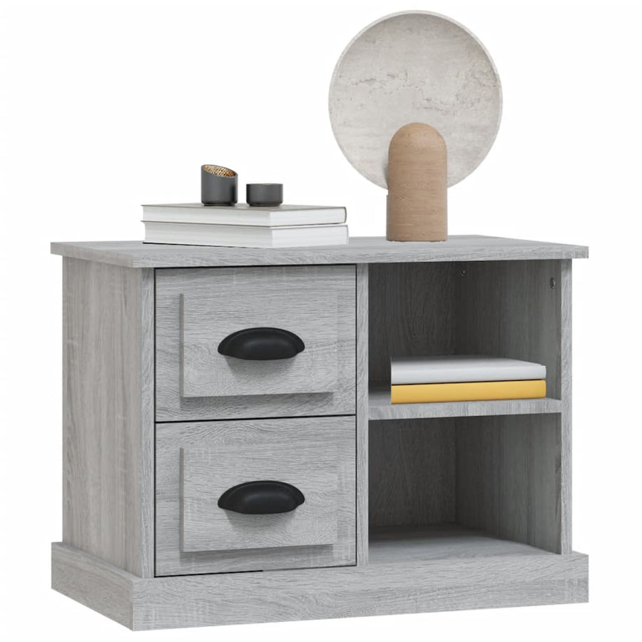 Nachtkastje 60X35,5X45 Cm Grijs Sonoma Eikenkleurig