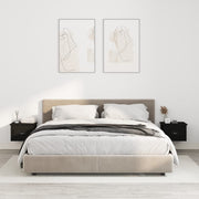 2 Pcs Wall-Mounted Bedside Tables 41.5x36x28 cm Black
