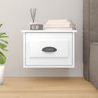 Wall-mounted nightstand 41.5x36x28 cm high gloss white