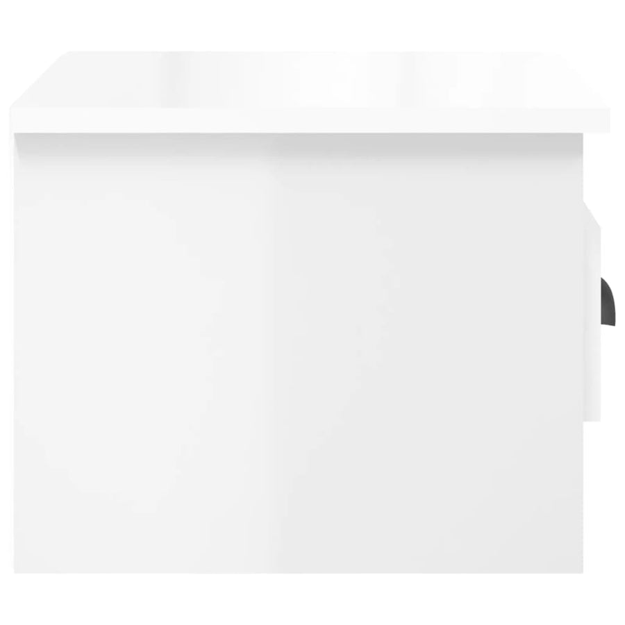 Nachtkastjes 2 St Wandgemonteerd 41,5X36X28 Cm Hoogglans Wit