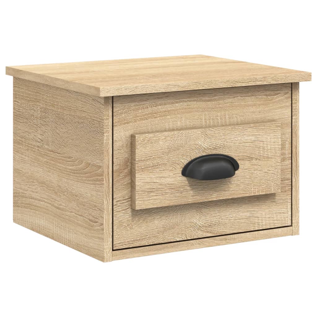 Nachtkastjes 2 St Wandgemonteerd 41,5X36X28 Cm Sonoma Eiken