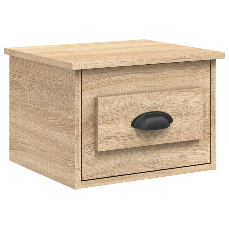 Nachtkastjes 2 St Wandgemonteerd 41,5X36X28 Cm Sonoma Eiken