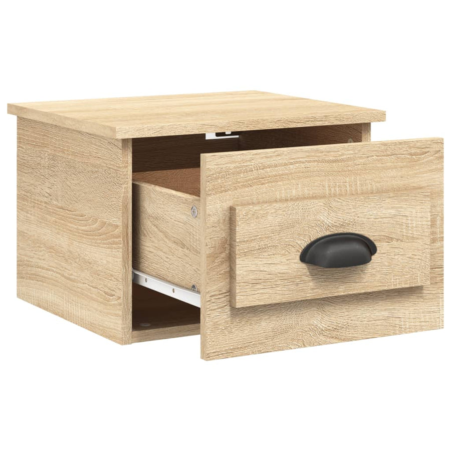 Nachtkastjes 2 St Wandgemonteerd 41,5X36X28 Cm Sonoma Eiken