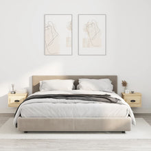 Nachtkastjes 2 St Wandgemonteerd 41,5X36X28 Cm Sonoma Eiken
