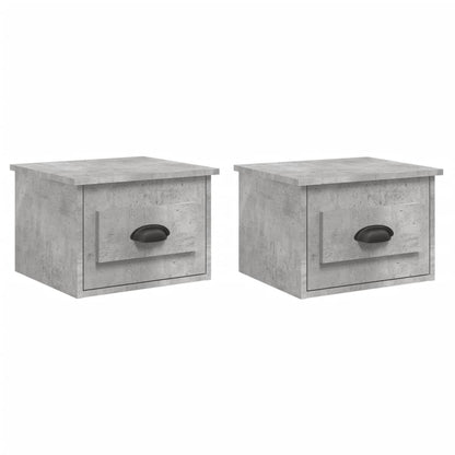 Nachtkastjes 2 St Wandgemonteerd 41,5X36X28 Cm Betongrijs