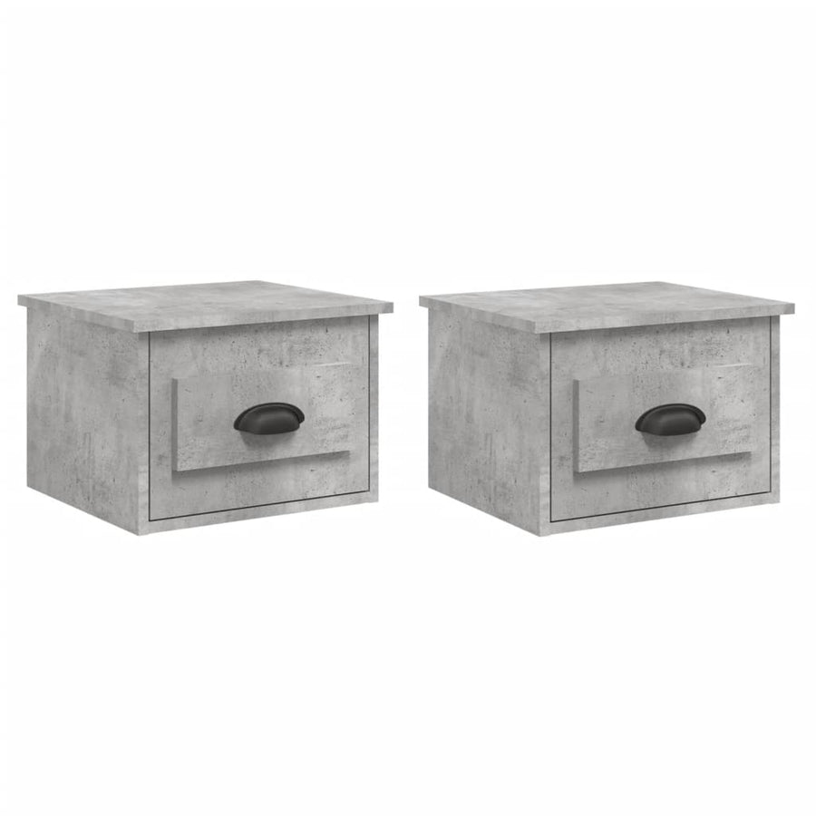 Nachtkastjes 2 St Wandgemonteerd 41,5X36X28 Cm Betongrijs