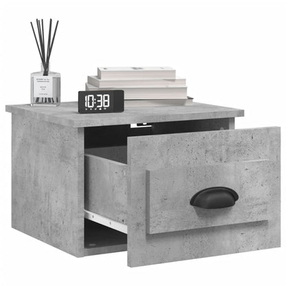 Nachtkastjes 2 St Wandgemonteerd 41,5X36X28 Cm Betongrijs