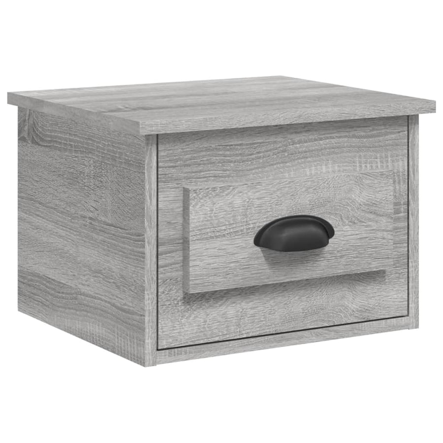 Nachtkastje Wandgemonteerd 41,5X36X28 Cm Grijs Sonoma Eiken