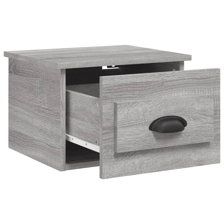 Nachtkastje Wandgemonteerd 41,5X36X28 Cm Grijs Sonoma Eiken