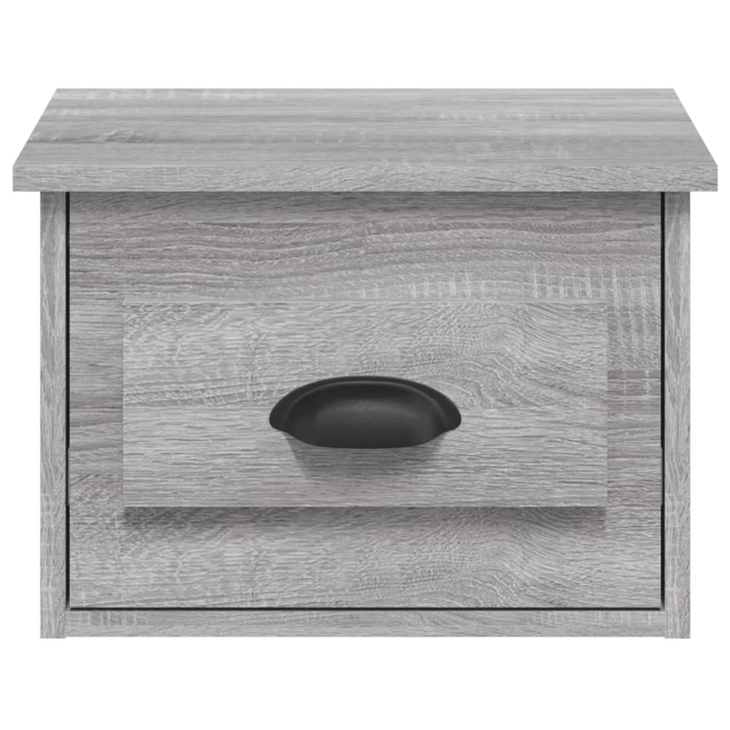 Nachtkastje Wandgemonteerd 41,5X36X28 Cm Grijs Sonoma Eiken
