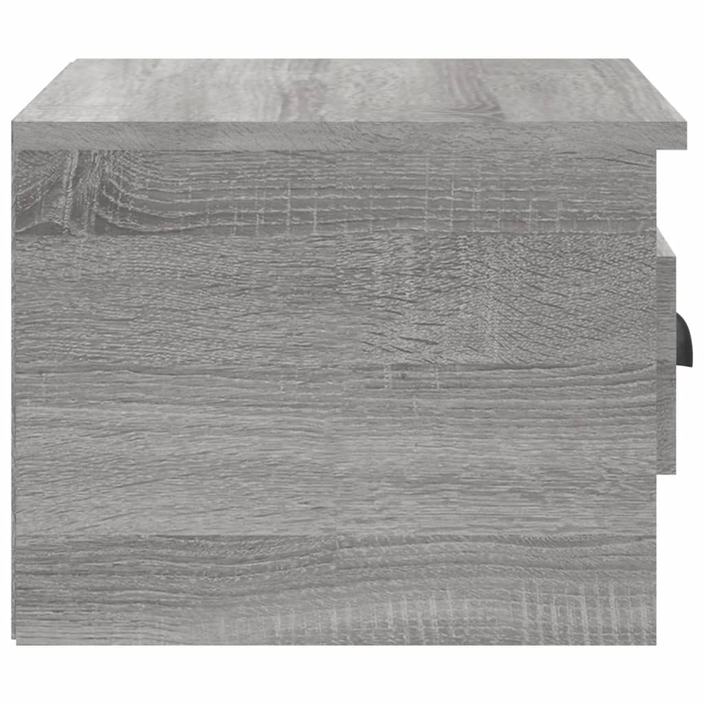 Nachtkastje Wandgemonteerd 41,5X36X28 Cm Grijs Sonoma Eiken