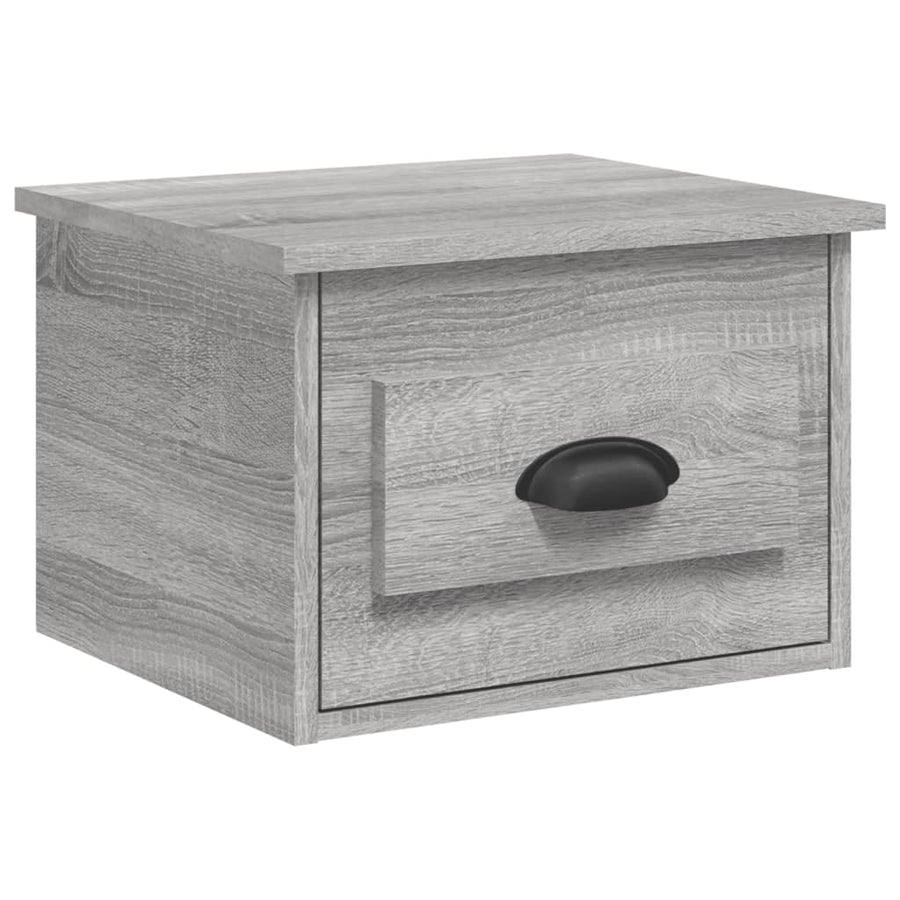 Nachtkastjes 2 St Wandgemonteerd 41,5X36X28 Cm Grijs Sonoma