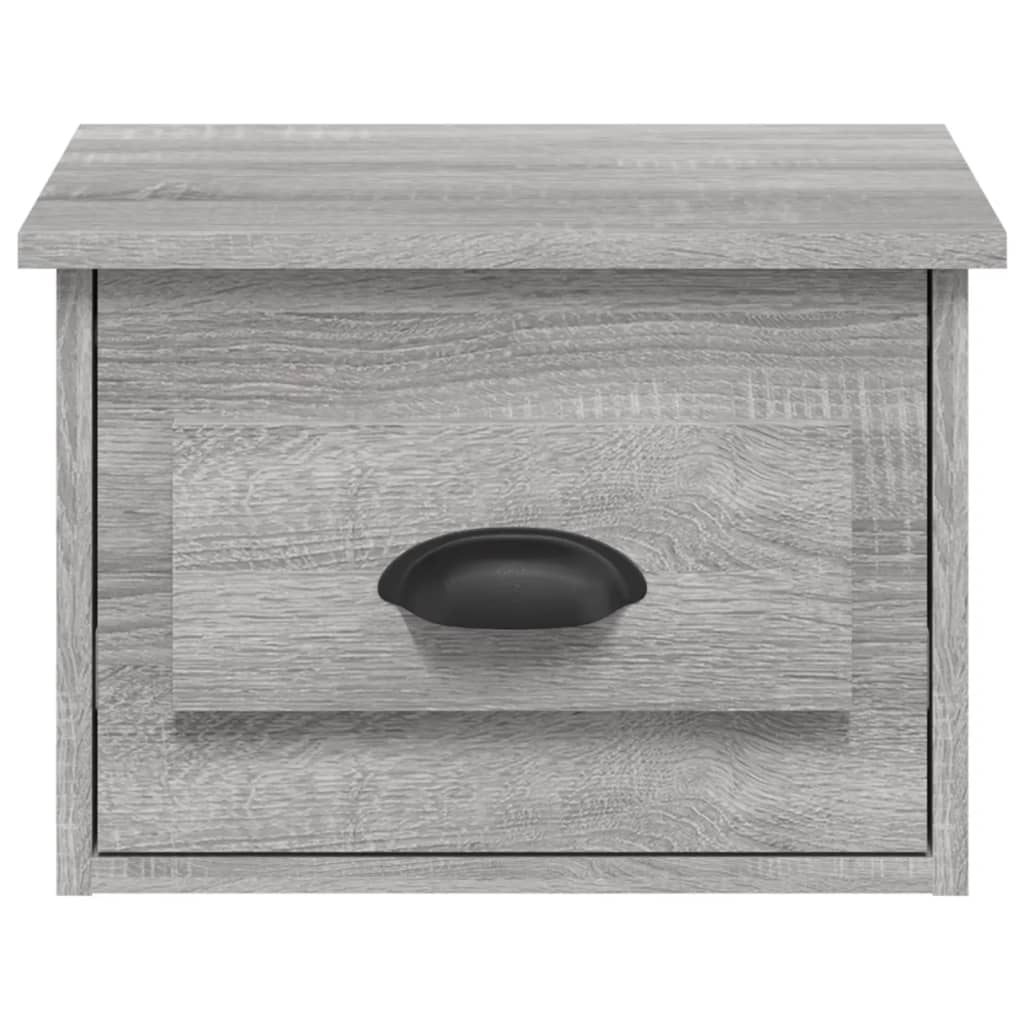 Nachtkastjes 2 St Wandgemonteerd 41,5X36X28 Cm Grijs Sonoma