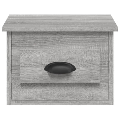 Nachtkastjes 2 St Wandgemonteerd 41,5X36X28 Cm Grijs Sonoma