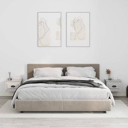 Nachtkastjes 2 St Wandgemonteerd 41,5X36X28 Cm Grijs Sonoma