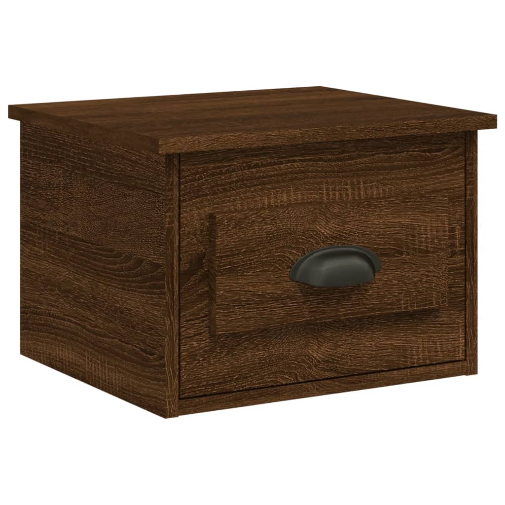 Nachtkastje Wandgemonteerd 41,5X36X28 Cm Bruin Eikenkleurig