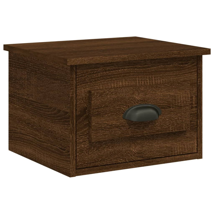 Nachtkastje Wandgemonteerd 41,5X36X28 Cm Bruin Eikenkleurig
