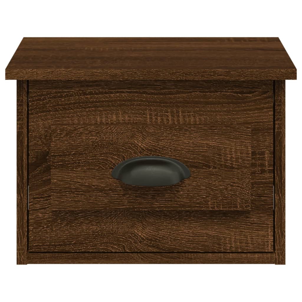Nachtkastje Wandgemonteerd 41,5X36X28 Cm Bruin Eikenkleurig