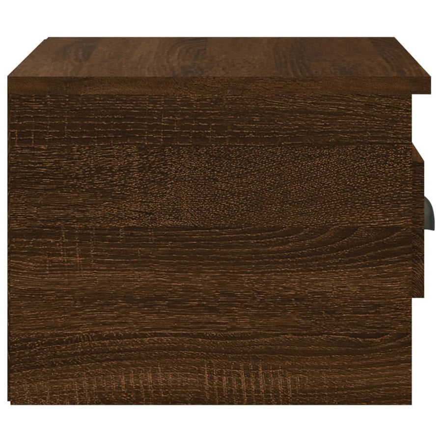 Nachtkastje Wandgemonteerd 41,5X36X28 Cm Bruin Eikenkleurig