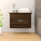Nachtkastje wandgemonteerd 41,5x36x28 cm bruin eiken