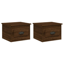 Nachtkastjes 2 St Wandgemonteerd 41,5X36X28 Cm Bruin Eikenkleur
