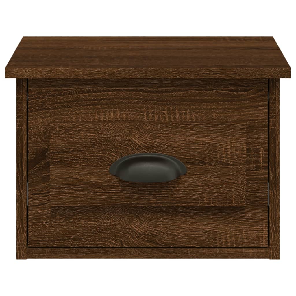 Nachtkastjes 2 St Wandgemonteerd 41,5X36X28 Cm Bruin Eikenkleur