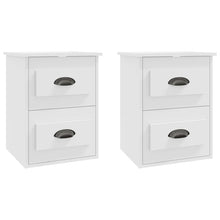 Nachtkastjes 2 St Wandgemonteerd 41,5X36X53 Cm Wit