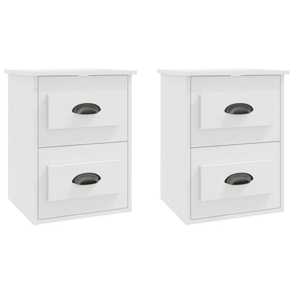 Nachtkastjes 2 St Wandgemonteerd 41,5X36X53 Cm Wit