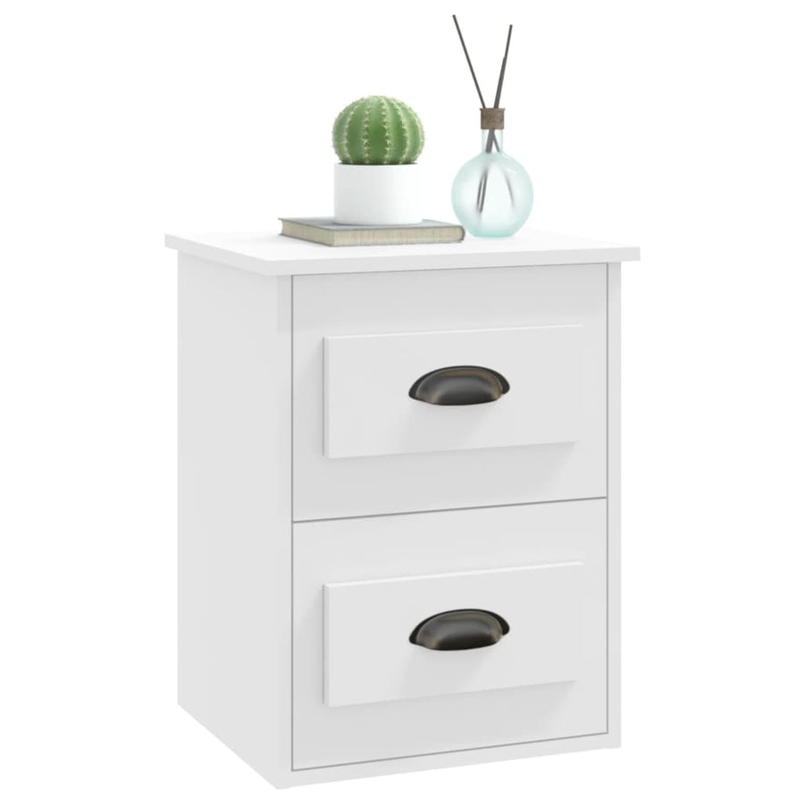Nachtkastjes 2 St Wandgemonteerd 41,5X36X53 Cm Wit