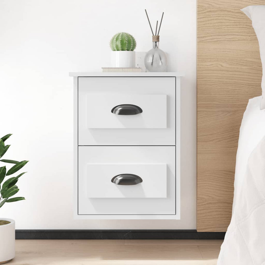 Nachtkastjes 2 St Wandgemonteerd 41,5X36X53 Cm Wit