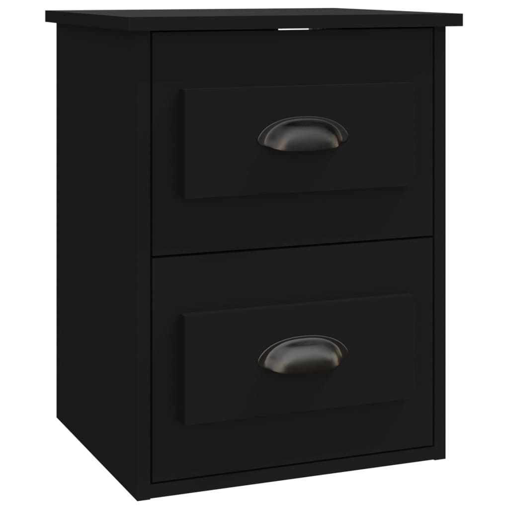 Nachtkastjes 2 St Wandgemonteerd 41,5X36X53 Cm Zwart