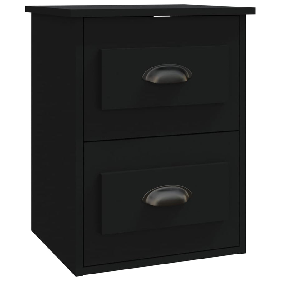 Nachtkastjes 2 St Wandgemonteerd 41,5X36X53 Cm Zwart