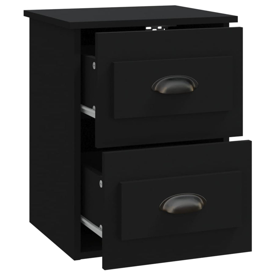 Nachtkastjes 2 St Wandgemonteerd 41,5X36X53 Cm Zwart