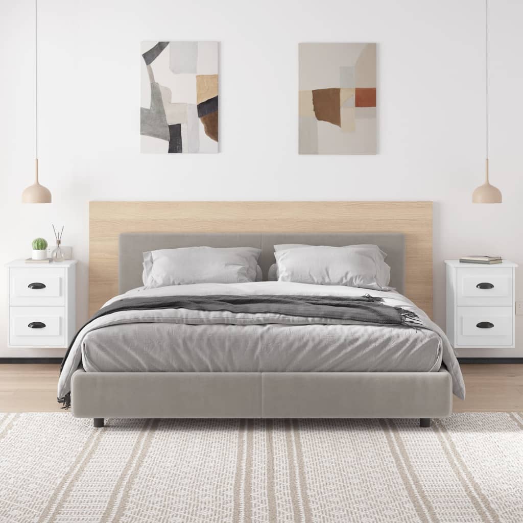 Nachtkastjes 2 St Wandgemonteerd 41,5X36X53 Cm Hoogglans Wit