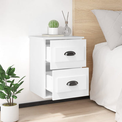 Nachtkastjes 2 St Wandgemonteerd 41,5X36X53 Cm Hoogglans Wit