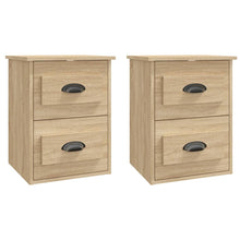 Nachtkastjes 2 St Wandgemonteerd 41,5X36X53 Cm Sonoma Eiken