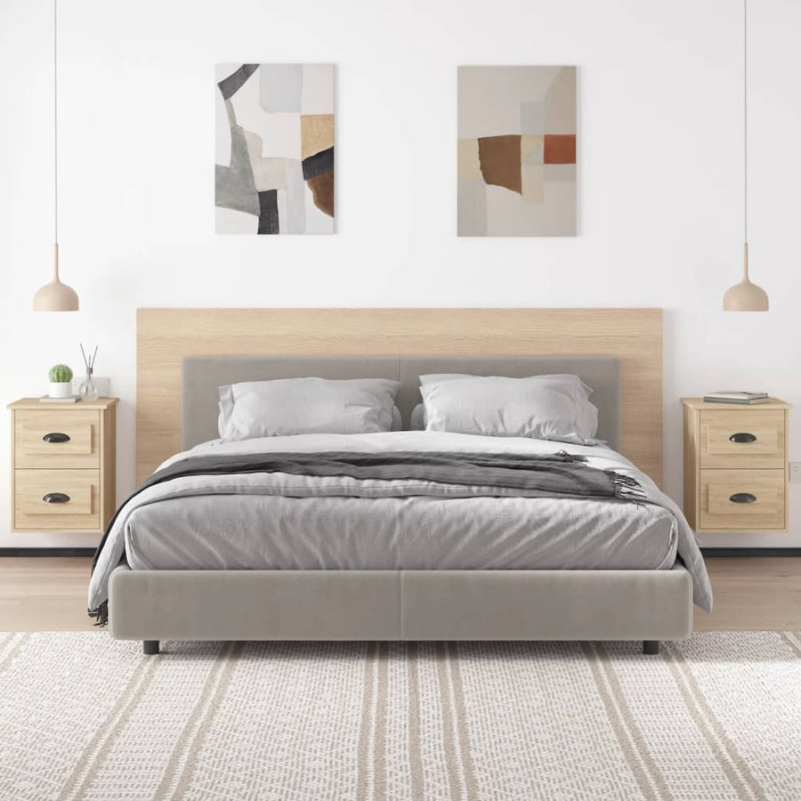 Nachtkastjes 2 St Wandgemonteerd 41,5X36X53 Cm Sonoma Eiken
