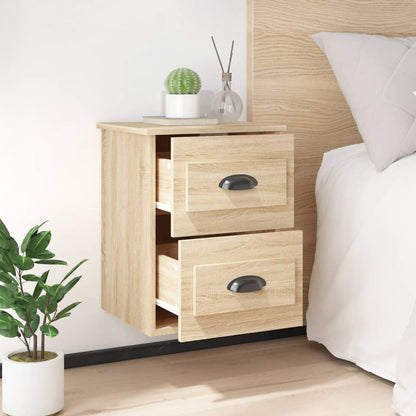 Nachtkastjes 2 St Wandgemonteerd 41,5X36X53 Cm Sonoma Eiken