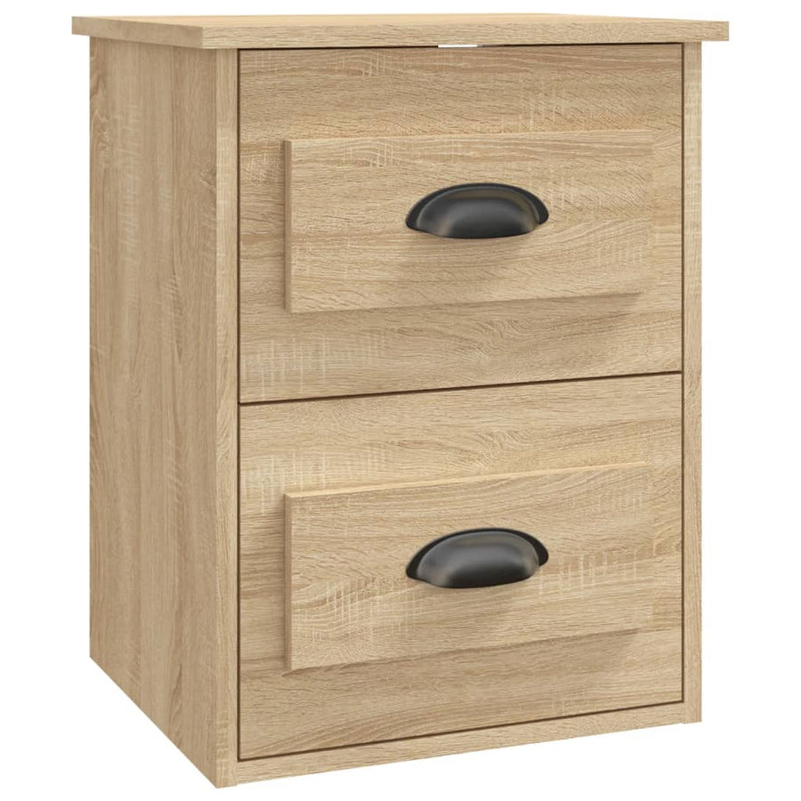 Nachtkastjes 2 St Wandgemonteerd 41,5X36X53 Cm Sonoma Eiken