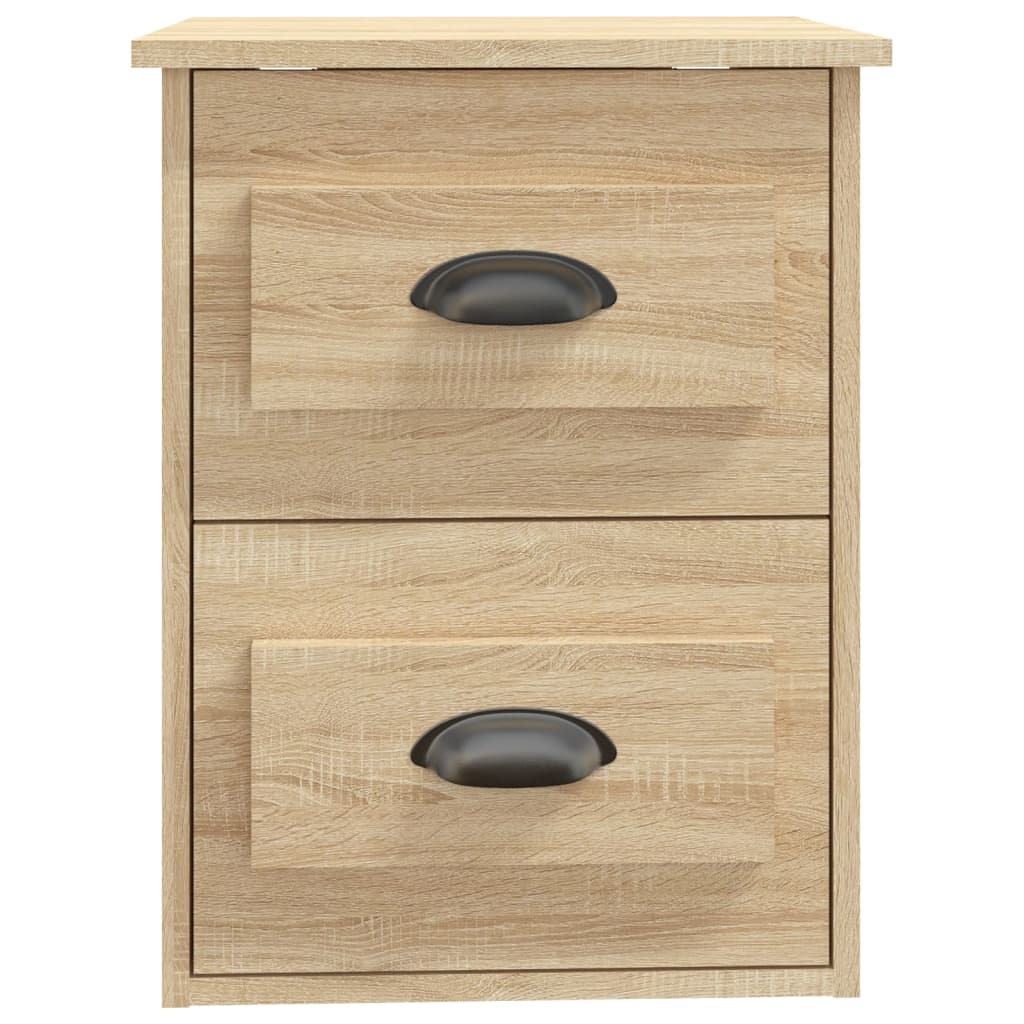 Nachtkastjes 2 St Wandgemonteerd 41,5X36X53 Cm Sonoma Eiken