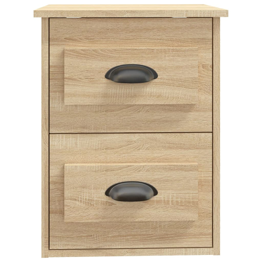 Nachtkastjes 2 St Wandgemonteerd 41,5X36X53 Cm Sonoma Eiken