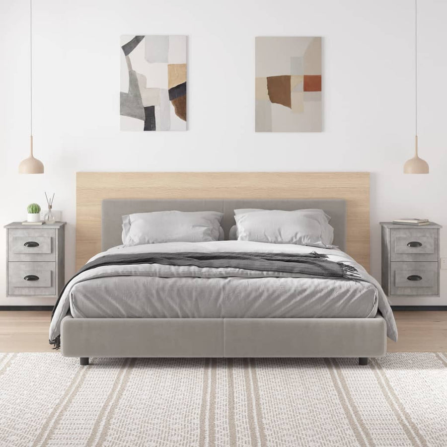 Nachtkastjes 2 St Wandgemonteerd 41,5X36X53 Cm Betongrijs
