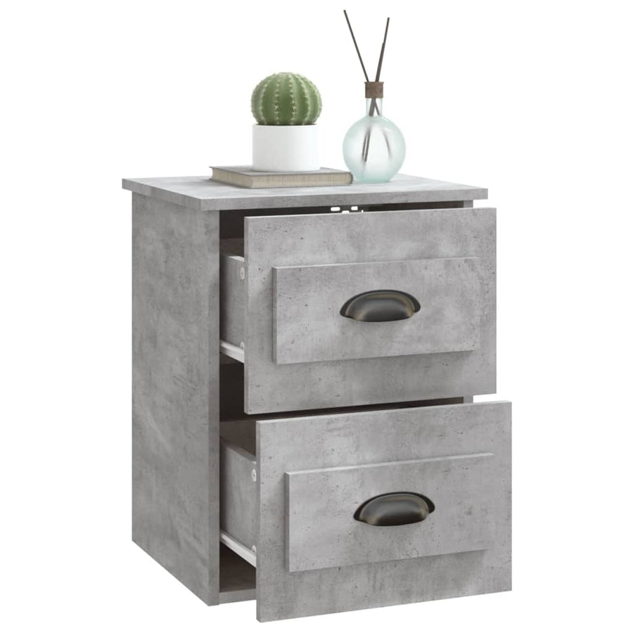 Nachtkastjes 2 St Wandgemonteerd 41,5X36X53 Cm Betongrijs