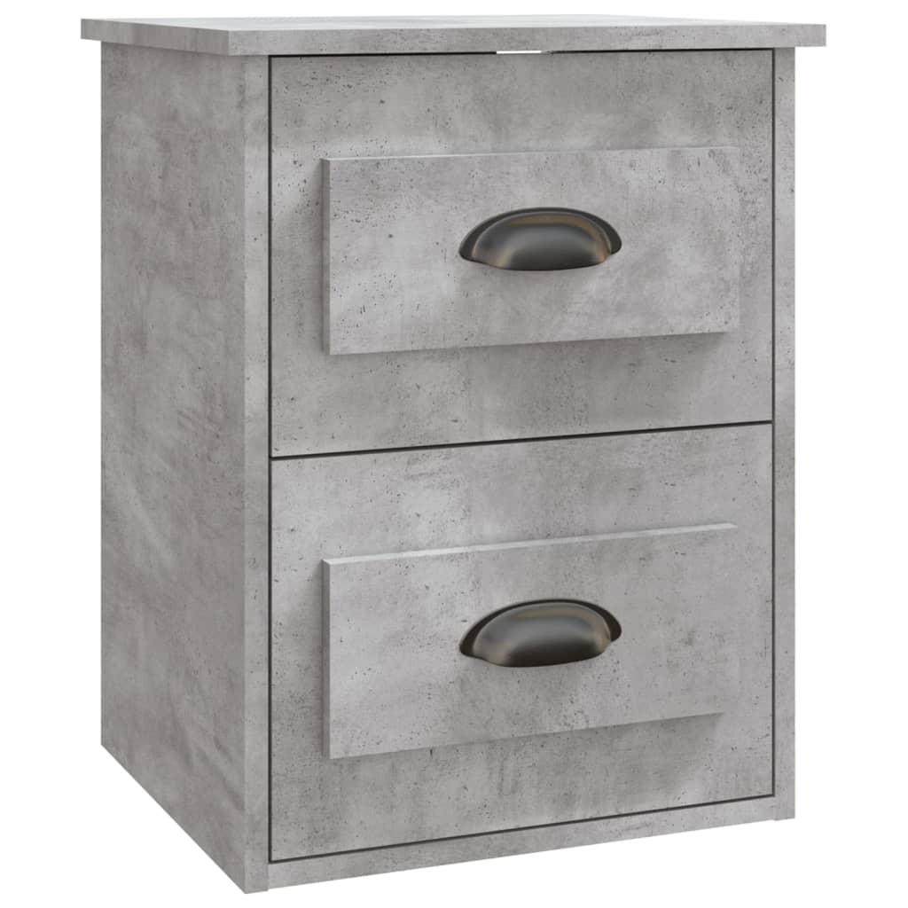 Nachtkastjes 2 St Wandgemonteerd 41,5X36X53 Cm Betongrijs