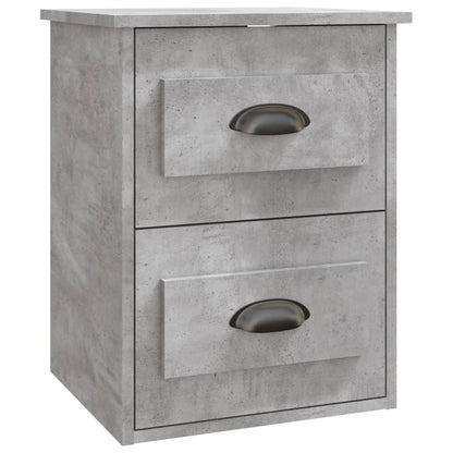 Nachtkastjes 2 St Wandgemonteerd 41,5X36X53 Cm Betongrijs