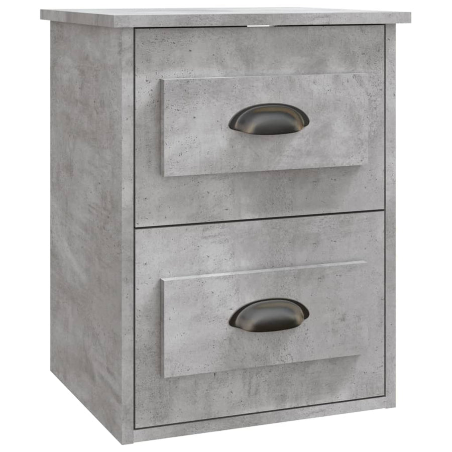 Nachtkastjes 2 St Wandgemonteerd 41,5X36X53 Cm Betongrijs