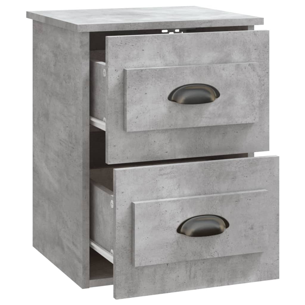 Nachtkastjes 2 St Wandgemonteerd 41,5X36X53 Cm Betongrijs