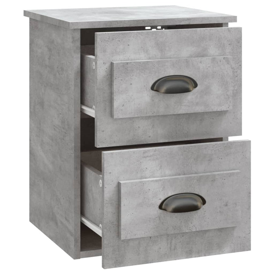 Nachtkastjes 2 St Wandgemonteerd 41,5X36X53 Cm Betongrijs