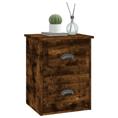 Nachtkastje Wandgemonteerd 41,5X36X53 Cm Gerookt Eikenkleurig
