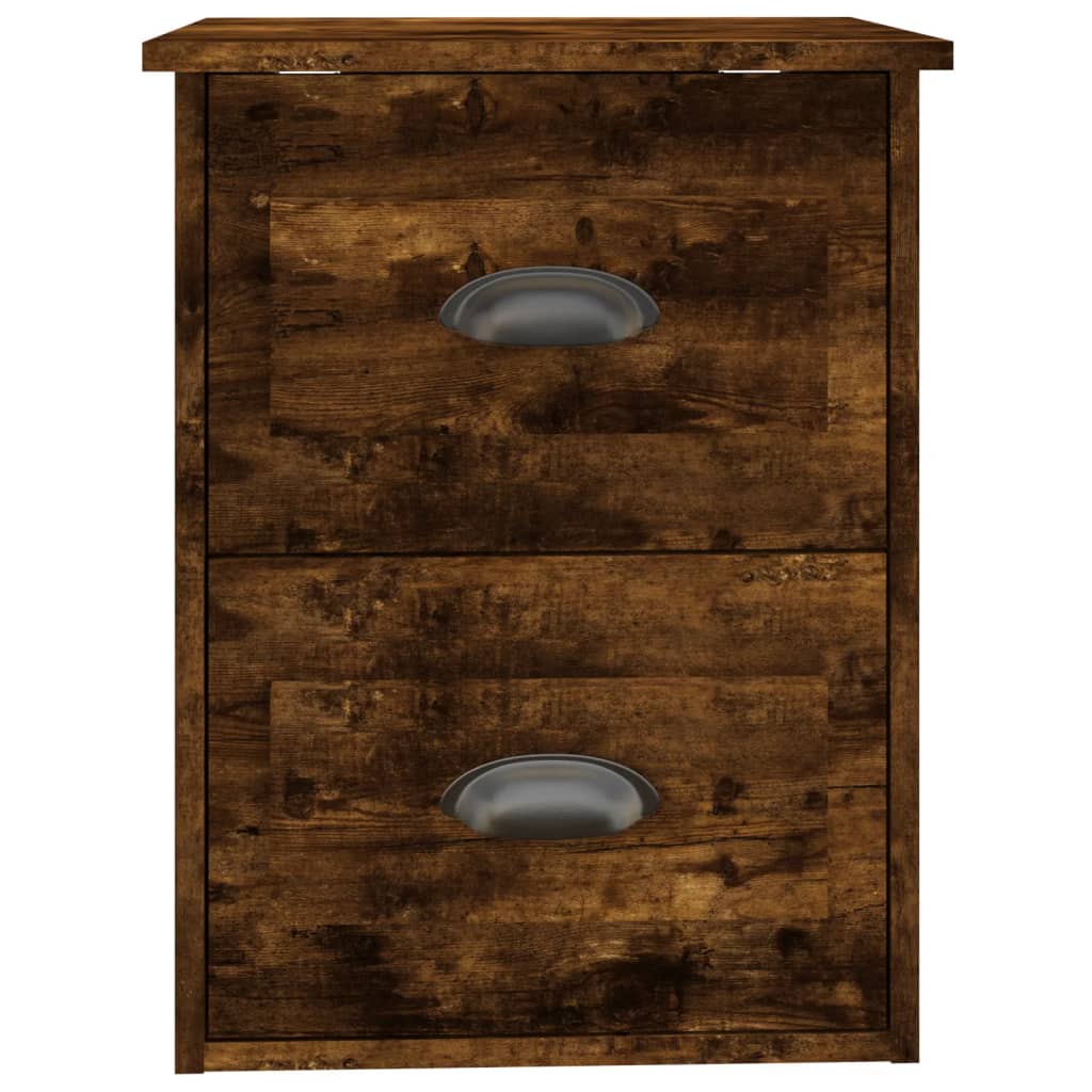 Nachtkastje Wandgemonteerd 41,5X36X53 Cm Gerookt Eikenkleurig